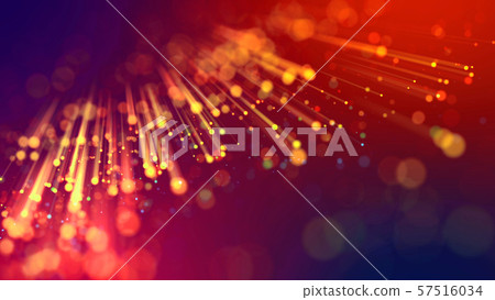 Abstract explosion of multicolored shiny particles or light rays like laser show. 3d render abstract Abstract explosion of multicolored shiny particles or light rays like laser show. 3d render abstract 57516034