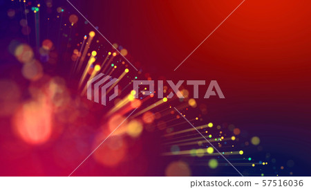 Abstract explosion of multicolored shiny particles or light rays like laser show. 3d render abstract Abstract explosion of multicolored shiny particles or light rays like laser show. 3d render abstract 57516036