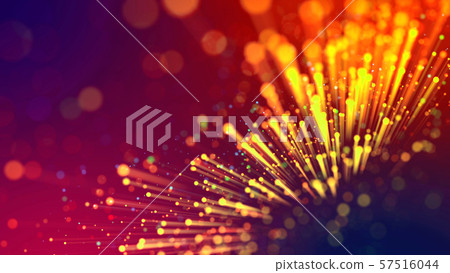 Abstract explosion of multicolored shiny particles or light rays like laser show. 3d render abstract Abstract explosion of multicolored shiny particles or light rays like laser show. 3d render abstract 57516044
