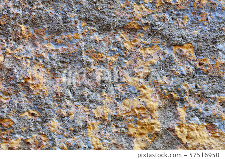 The texture of the wall is covered with gray-blue 57516950