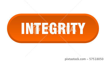integrity button. integrity rounded orange sign. 57518050