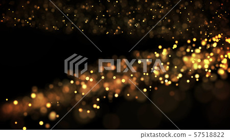 composition of gold particles with a depth of field 3d render composition of gold particles with a depth of field 3d render 57518822