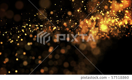 composition of gold particles with a depth of field 3d render composition of gold particles with a depth of field 3d render 57518860