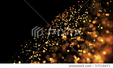 composition of gold particles with a depth of field 3d render composition of gold particles with a depth of field 3d render 57518871
