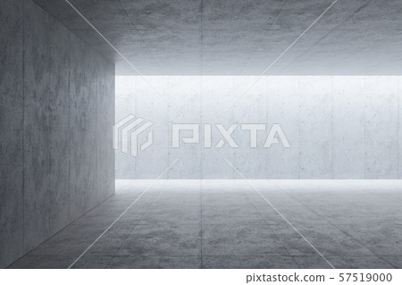 blank concrete space interior, 3d rendering 57519000
