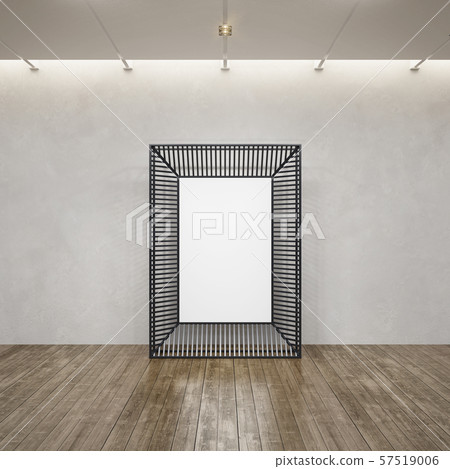metal frame construction into the loft interior, 57519006