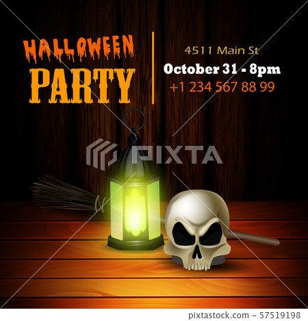 Halloween vector card or background. Vector art. 57519198