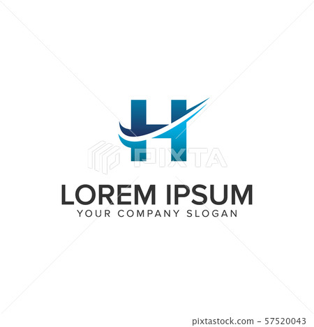 Cative Modern letter H Logo design concept 57520043