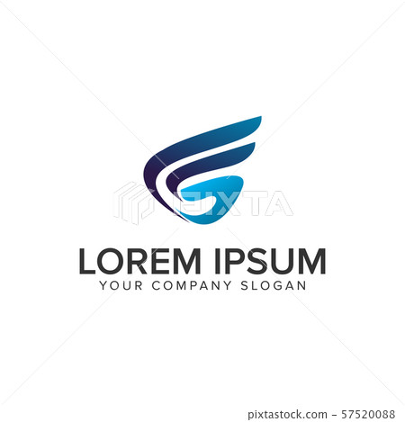 wings letter F and S logo design concept template. 57520088