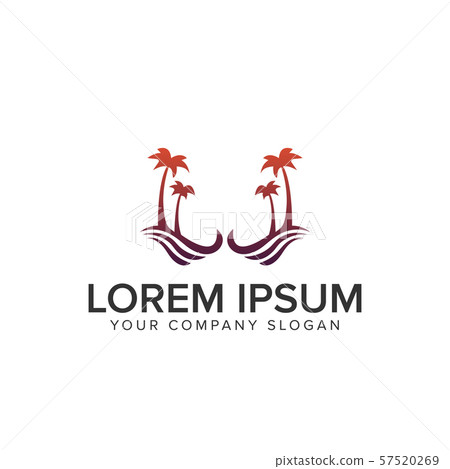 palm tree logo. holiday logo palm tree logo. holiday logo 57520269