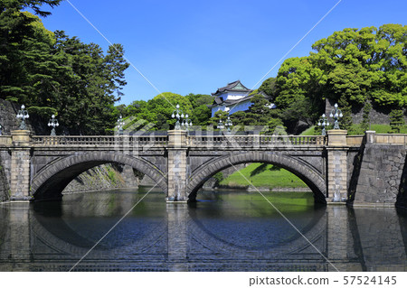 Tokyo Imperial Palace Nihonbashi Fresh Green in Spring 57524145