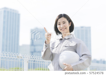 Female worker field supervisor work clothes Female worker field supervisor work clothes 57524578