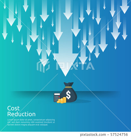 business crisis concept. money fall down with 57524756