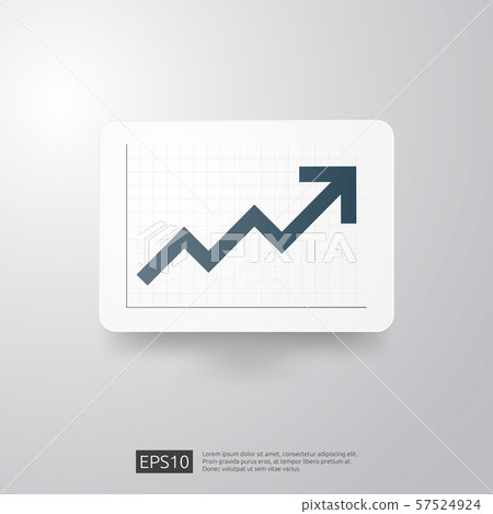 increase arrow statistic graph for business profit - Stock Illustration ...