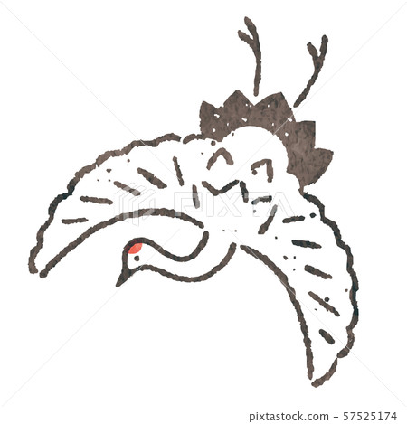 Crane stamp Hanko ink vector 57525174