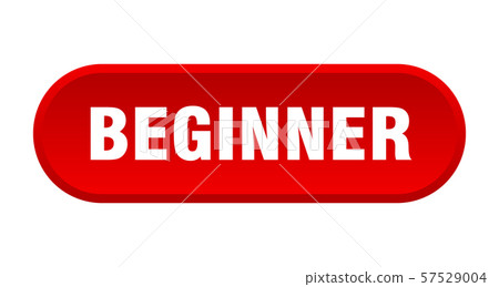 beginner button. beginner rounded red sign. beginner button. beginner rounded red sign. 57529004
