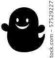 Halloween ghost silhouette 57529227