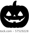 Halloween pumpkin silhouette 57529228