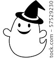 Halloween ghost hat line drawing only 57529230