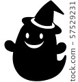 Halloween ghost hat silhouette 57529231