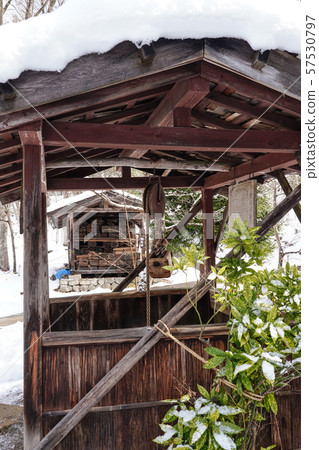 Snow Hida Folk Village Hida-no-Sato Tsurube Well 57530797
