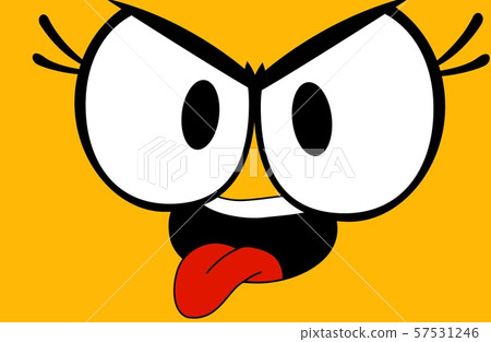happy cartoon character emoticon face illustration design  57531246