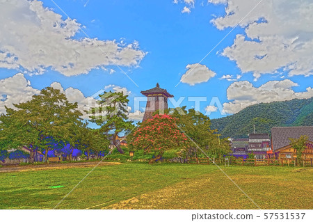 Izushi Castle Castle Town Illustration Finish Izushi Castle Castle Town Illustration Finish 57531537