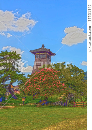Izushi城堡城堡鎮例證結束 Izushi城堡城堡鎮例證結束 57531542