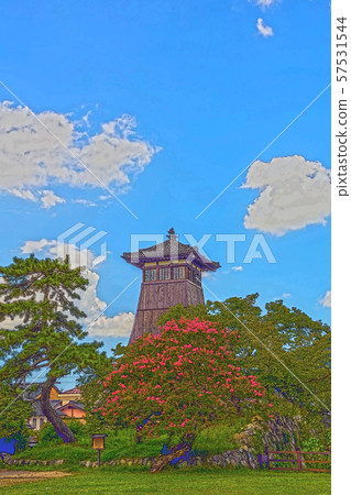 Izushi Castle Castle Town Illustration Finish Izushi Castle Castle Town Illustration Finish 57531544