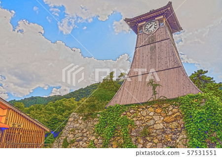 Izushi城堡城堡鎮例證結束 Izushi城堡城堡鎮例證結束 57531551