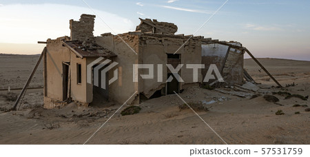 Abandoned buildings are left to rot in Kolmanskoppe Abandoned buildings are left to rot in Kolmanskoppe 57531759