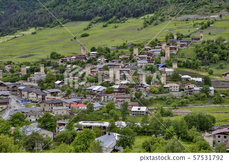 Skyline of Mestia, Georgia Skyline of Mestia, Georgia 57531792