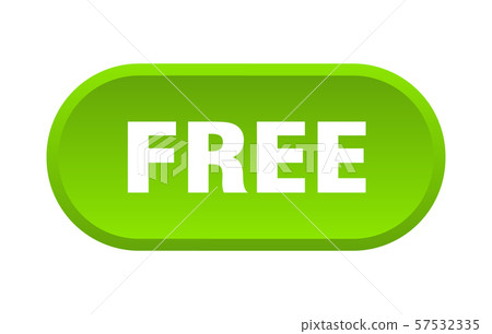 free button. free rounded green sign. free 57532335