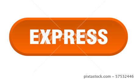 express button. express rounded orange sign. 57532446