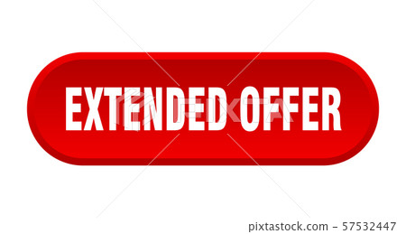 extended offer button. extended offer rounded red 57532447