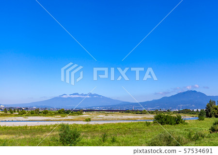 View of Yatsugatake from Yamanashi Prefecture, Kunashi River and Asahara Bridge View of Yatsugatake from Yamanashi Prefecture, Kunashi River and Asahara Bridge 57534691
