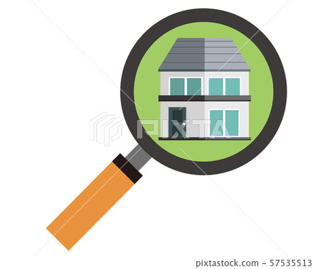 房子家插圖房子我家評估放大鏡估計 57535513