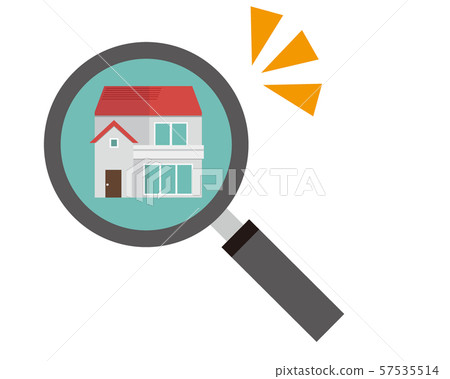 房子家插圖房子我家評估放大鏡估計 57535514