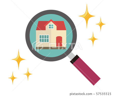 House Home Illustration House My Home Assessment Magnifying Glass Estimate 57535515