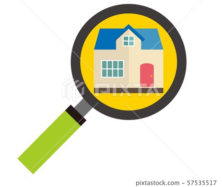 房子家插圖房子我家評估放大鏡估計 57535517