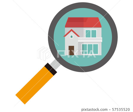 房子家插圖房子我家評估放大鏡估計 57535520