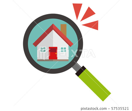 House Home Illustration House My Home Assessment Magnifying Glass Estimate 57535521