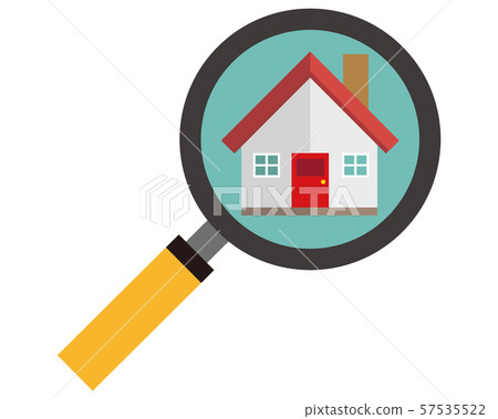 房子家插圖房子我家評估放大鏡估計 57535522