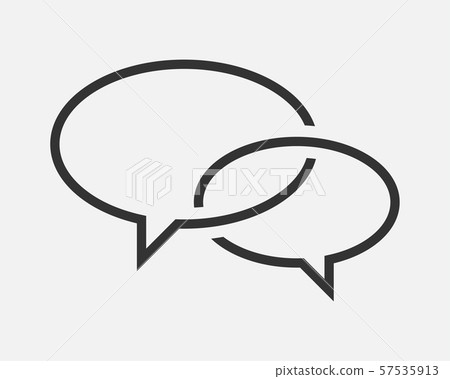 Talk bubble speech icon. Blank empty bubbles - Stock Illustration ...