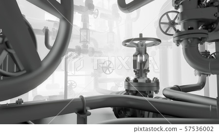 Abstract Industrial Equipment with smoke or fog Abstract Industrial Equipment with smoke or fog 57536002