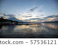 Sunset of Lake Yamanaka 57536121