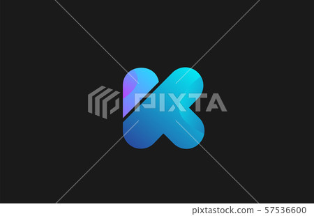 pink blue alphabet letter K for company logo - Stock Illustration ...