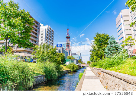札幌Soseigawa街周圍的北海道夏日風光 57536848
