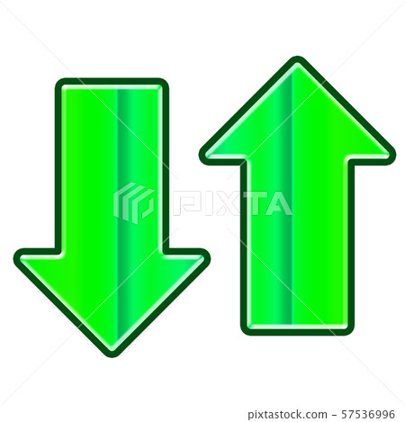 Arrow up / down green - Stock Illustration [57536996] - PIXTA
