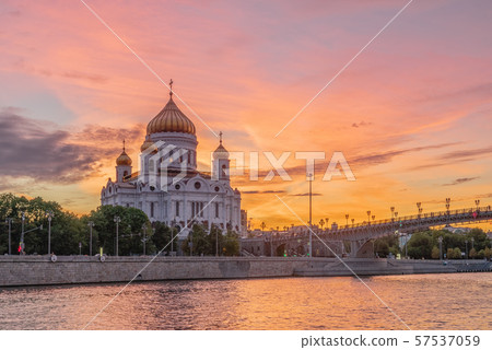 Sunset at the Cathedral of Christ the Savior Sunset at the Cathedral of Christ the Savior 57537059